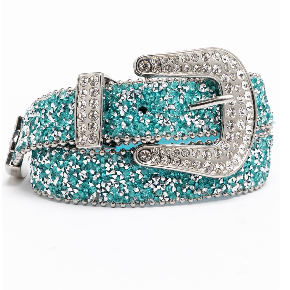 Shyanne Turquoise and Silver Rhinestone Belt